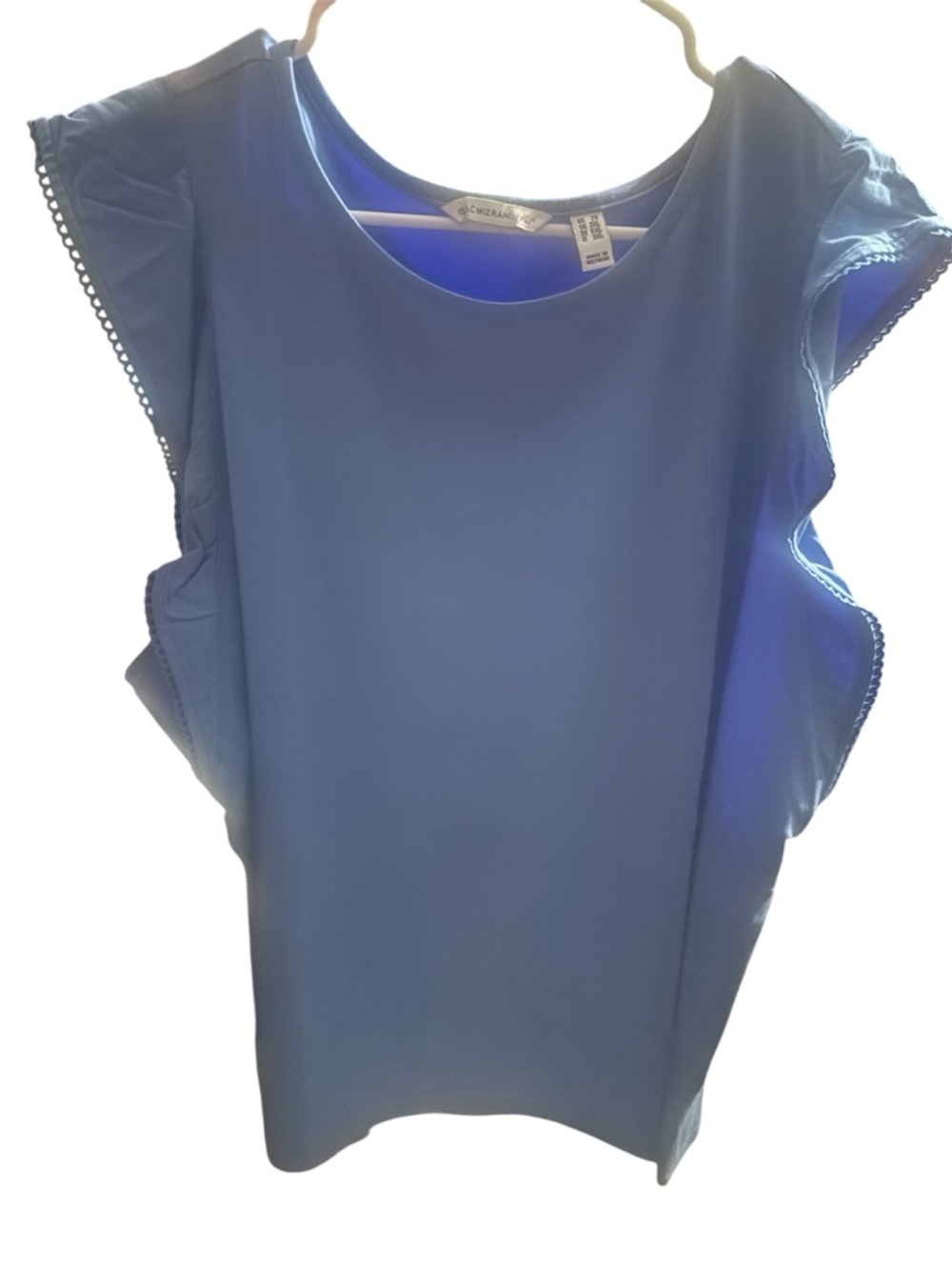 Isaac Mizrahi Royal Blue Flutter Sleeve Blouse